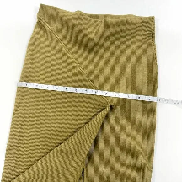 Zara Olive Green Asymmetrical Midi Skirt - Picture 6 of 7